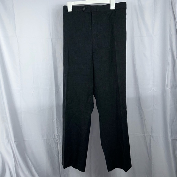 Jones New York Trouser Suit Pants Solid Pinstripe Button Hook & Eye Zip Closure - Picture 2 of 9
